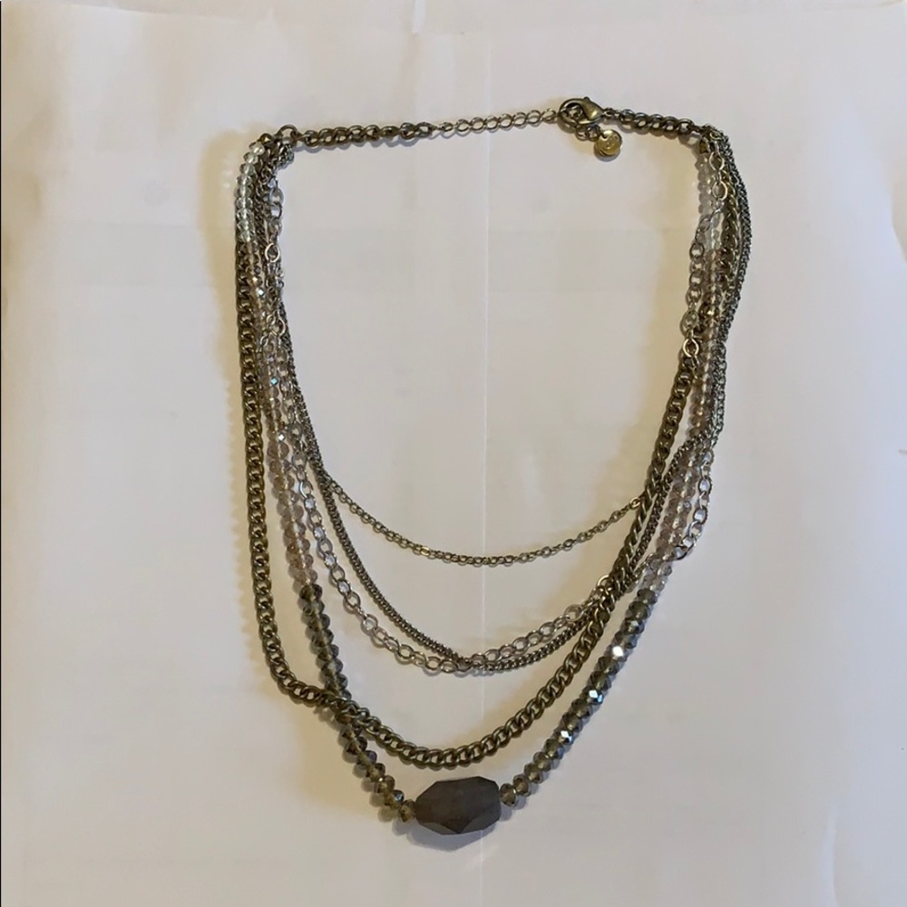 Loft silver and metal necklace